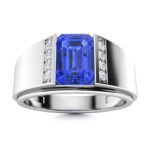 Men's sapphire wedding rings