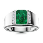 Men's sapphire wedding rings - Image 5