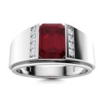 Men's sapphire wedding rings - Image 3
