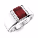 Men's sapphire wedding rings - Image 2