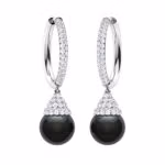Black pearl earrings