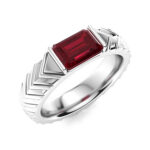 Men's ruby wedding rings - Image 2