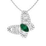 Emerald butterfly necklace